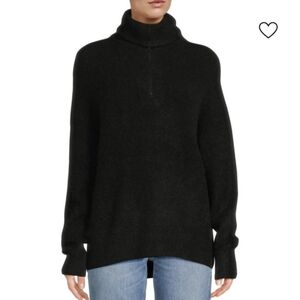 Women's Vince Black Half-Zip Sweater Size Large